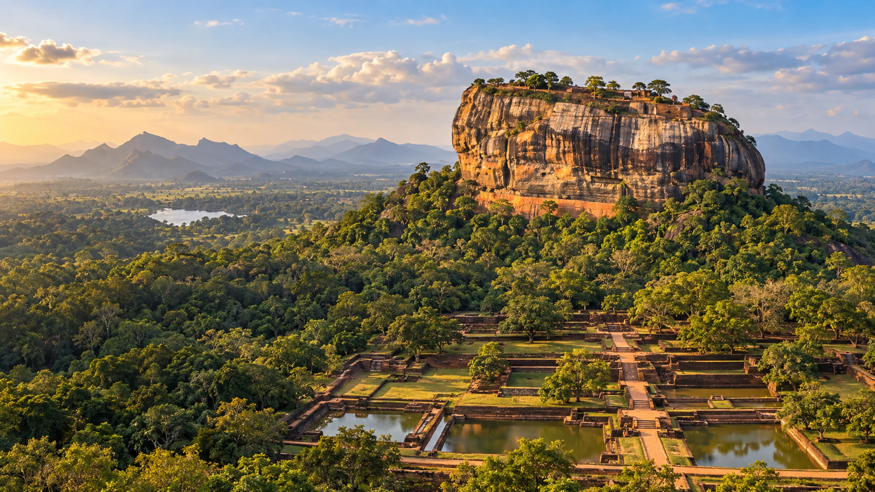 Sigiriya Rock above the forest